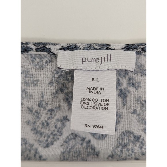 Pure Jill J Jill Poncho Womens S-L Embroidered Cover Up Tunic V-Neck Boho Beachy - Picture 7 of 10